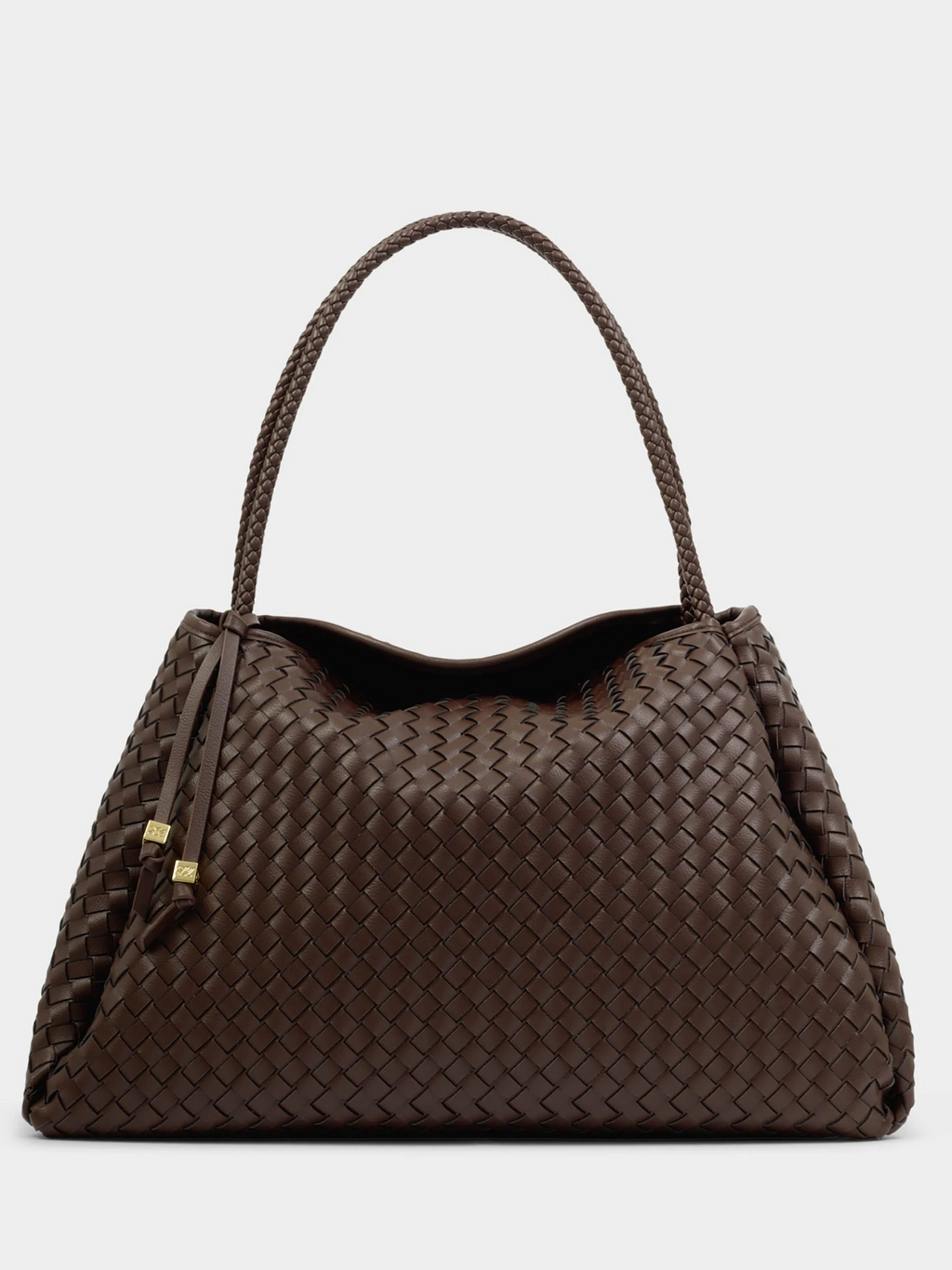 Katie Loxton Brown Large Nova Hand Woven Shoulder Bag