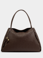 Katie Loxton Brown Large Nova Hand Woven Shoulder Bag